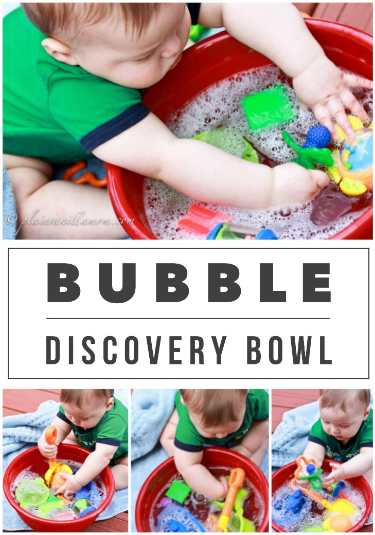 Baby will have a blast this summer cooling off with a Bubble Discovery Bowl. Super engaging and Super easy to make!